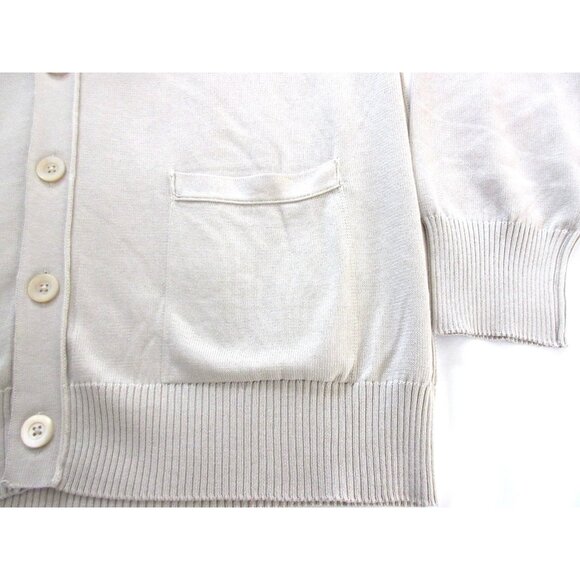 OOBE Brand Men's Ashworth Cotton Cardigan Italian Made Sweater Stone Beige NWT - Picture 7 of 8